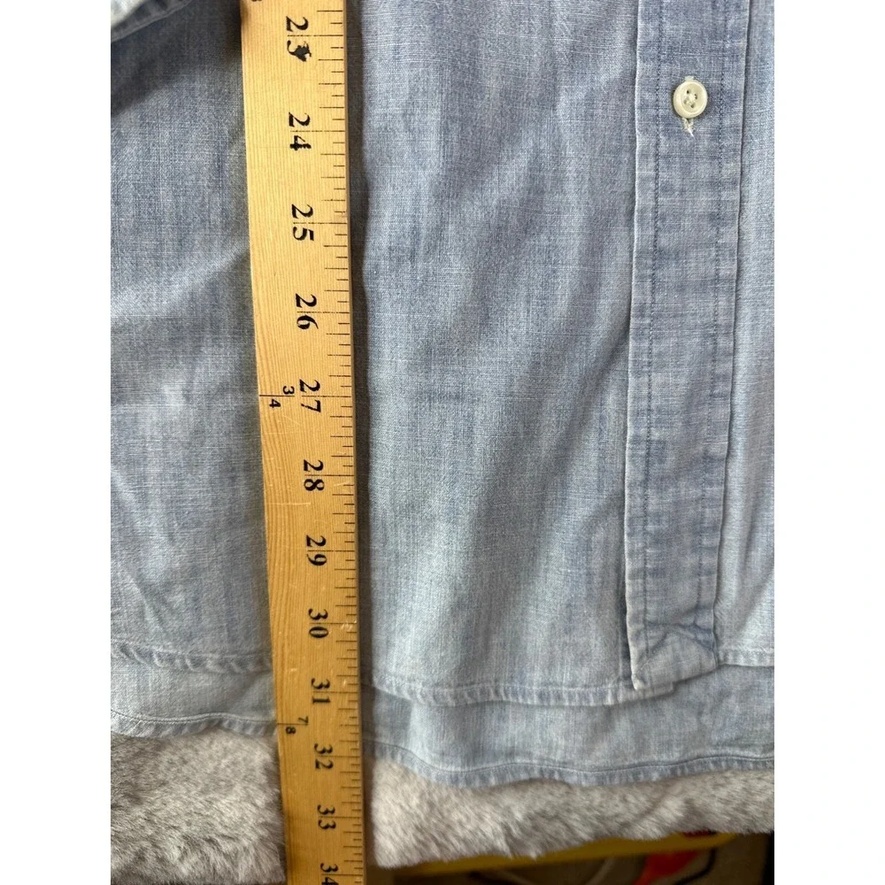 Vintage Polo Ralph Lauren Shirt Mens XL Chambray Oxford Pony Button Down Cotton - Picture 5 of 9